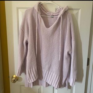 Aerie lilac hooded sweater